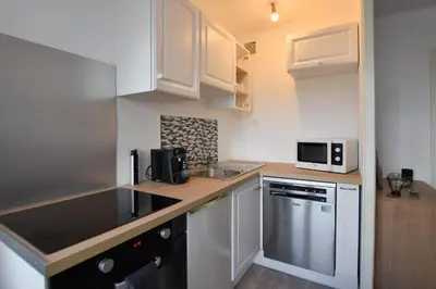 Cuisine ou kitchenette dans l'établissement Le P'tit bec ✹ Plage ✹