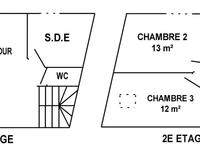 Plan de l'établissement Charmant Duplex Rénové au Cœur de St Joachim, proche Parc de Brière et Plages - FR-1-306-1222