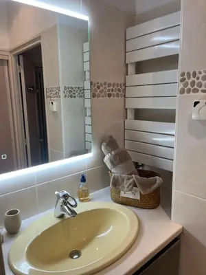 Salle de bains dans l'établissement Les Chênes Verts