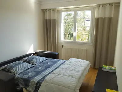 Un ou plusieurs lits dans un hébergement de l'établissement Chambres dans maison proche Nantes et Vallet
