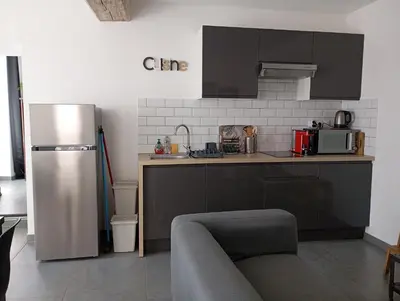 Cuisine ou kitchenette dans l'établissement La Petite Florentine
