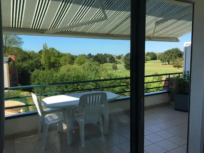 Balcon ou terrasse dans l'établissement La Terrasse du golf