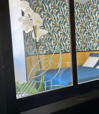 Un ou plusieurs lits dans un hébergement de l'établissement Superbe appartement - Cholet Centre