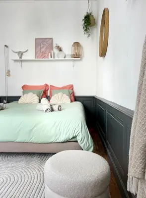 Un ou plusieurs lits dans un hébergement de l'établissement Bel appartement proche gare, centre ville d'Angers