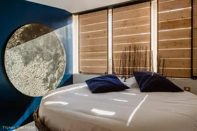 Un ou plusieurs lits dans un hébergement de l'établissement Inédit - Maison en duplex L'île Mystérieuse
