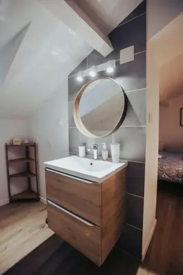 Un ou plusieurs lits dans un hébergement de l'établissement Appartement de charme, Angers Belle-Beille