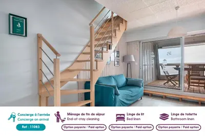 Plan de l'établissement Face à la mer, appartement sous les toits pour 4