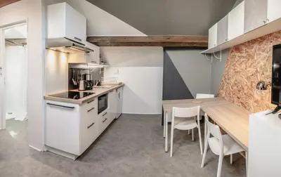 Cuisine ou kitchenette dans l'établissement Studio à 10min du Puy du Fou - Bords de Sèvre