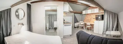 Un ou plusieurs lits dans un hébergement de l'établissement Studio à 10min du Puy du Fou - Bords de Sèvre