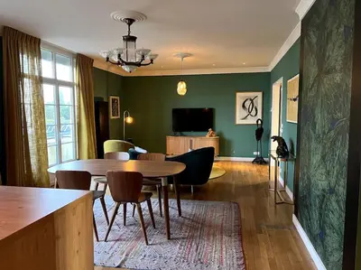 Coin salon dans l'établissement St Nazaire Jardin des plantes superbe appartement
