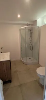 Salle de bains dans l'établissement Le gîte de l'Ecurie