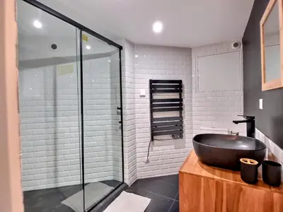 Cuisine ou kitchenette dans l'établissement Le Petit Rocher 30m2- Studio standing 3 étoiles