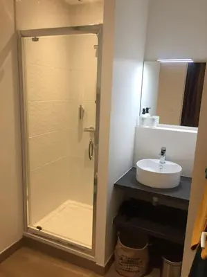 Salle de bains dans l'établissement Appartement en cœur de ville