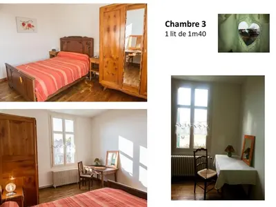 Un ou plusieurs lits dans un hébergement de l'établissement Maison de famille Benaiteau à 10' du Puy du Fou