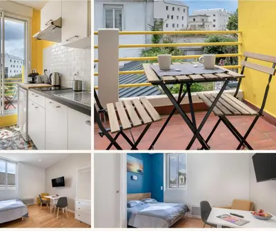 Balcon ou terrasse dans l'établissement Aristide#3 - Studio Lumineux avec sa jolie terrasse