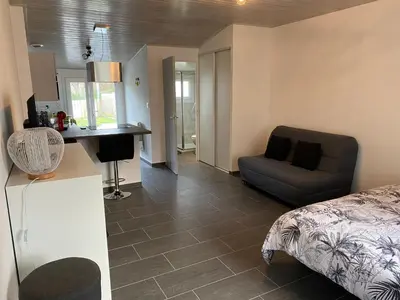 Cuisine ou kitchenette dans l'établissement studio rénové
