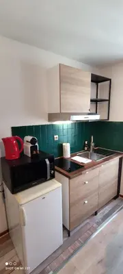 Cuisine ou kitchenette dans l'établissement Studio Gare - Jardin des Plantes - wifi & calme