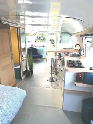 Cuisine ou kitchenette dans l'établissement Esprit Péniche