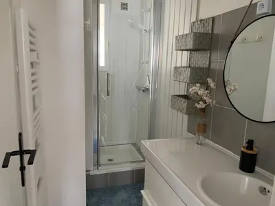 Salle de bains dans l'établissement Marieno