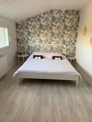 Un ou plusieurs lits dans un hébergement de l'établissement Gîte du marais