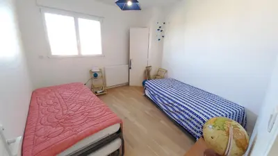 Un ou plusieurs lits dans un hébergement de l'établissement LA PEROUSE - Appartement 4ème étage - 2 chambres vue mer