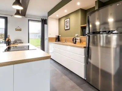 Cuisine ou kitchenette dans l'établissement Ancienne grange rénovée près de Nantes avec spa et jardin - FR-1-306-1233