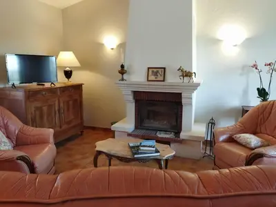 Coin salon dans l'établissement Maison de campagne au cœur d'un élevage de poneys connemara