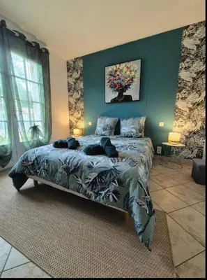 Un ou plusieurs lits dans un hébergement de l'établissement Maison familiale entre pinède et plage 6 PERS