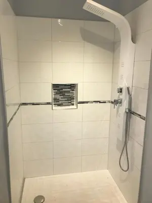 Salle de bains dans l'établissement Les embruns