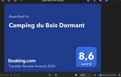 Certificat, récompense, panneau ou autre document affiché dans l'établissement Camping du Bois Dormant