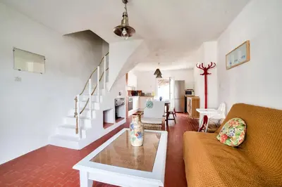 Coin salon dans l'établissement 600m de la plage - Maison pour 5 - Terrasse