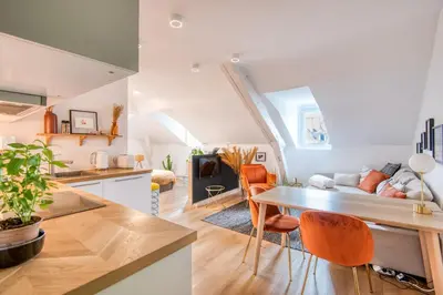 Cuisine ou kitchenette dans l'établissement Cocoon au coeur de Nantes