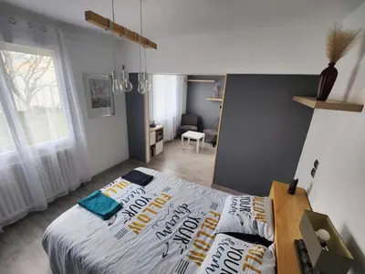 Un ou plusieurs lits dans un hébergement de l'établissement Maison calme pour 6 personnes