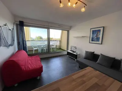 Coin salon dans l'établissement Le Voilier - Appartement vue mer