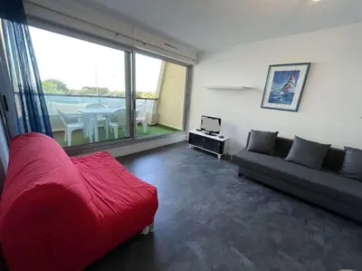 Coin salon dans l'établissement Le Voilier - Appartement vue mer