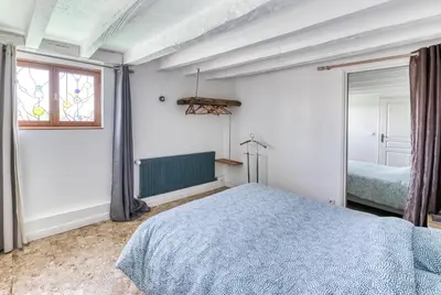 Un ou plusieurs lits dans un hébergement de l'établissement Superbe Appartement Vue sur la Confluence LOIRE