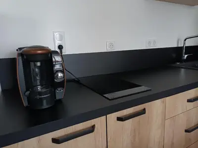 Cuisine ou kitchenette dans l'établissement AU BOIS D'ORÉE