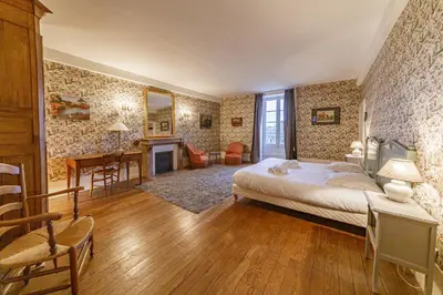 Un ou plusieurs lits dans un hébergement de l'établissement Le Pasty - Piscine - Tennis - Puy du Fou
