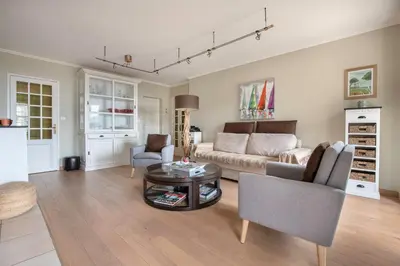 Coin salon dans l'établissement Appartement face mer pour 4 personnes