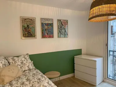 Un ou plusieurs lits dans un hébergement de l'établissement Nantes Bouffay STUDIO Les machines de l'île