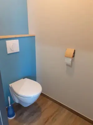 Salle de bains dans l'établissement chez Virginie et Jacky